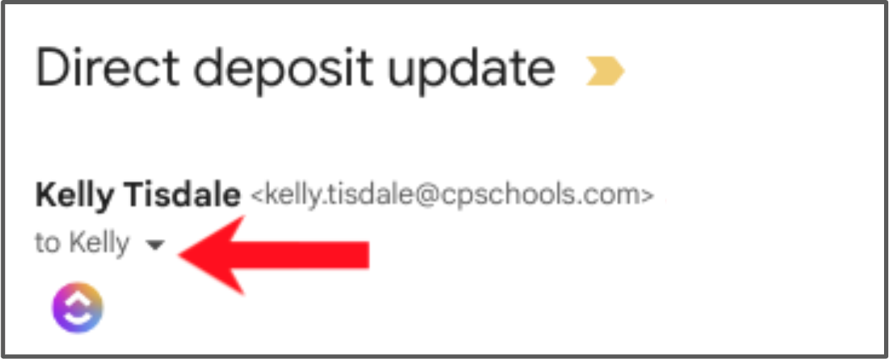 Receiver's email information