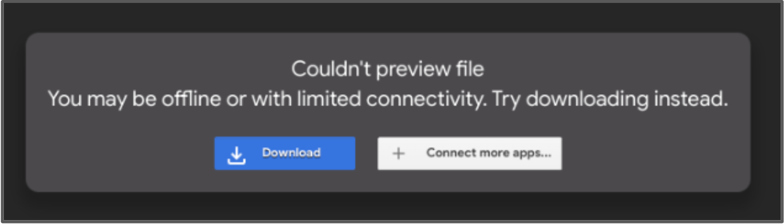 couldn't open preview