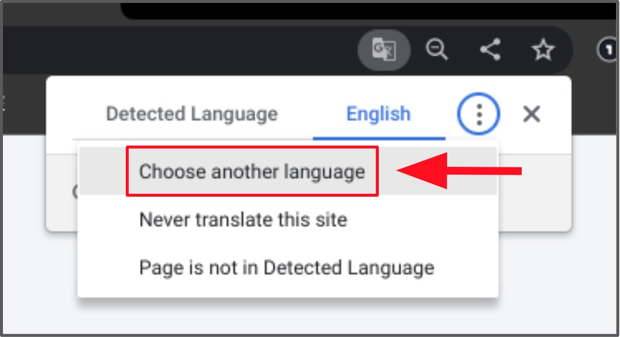 choose another language