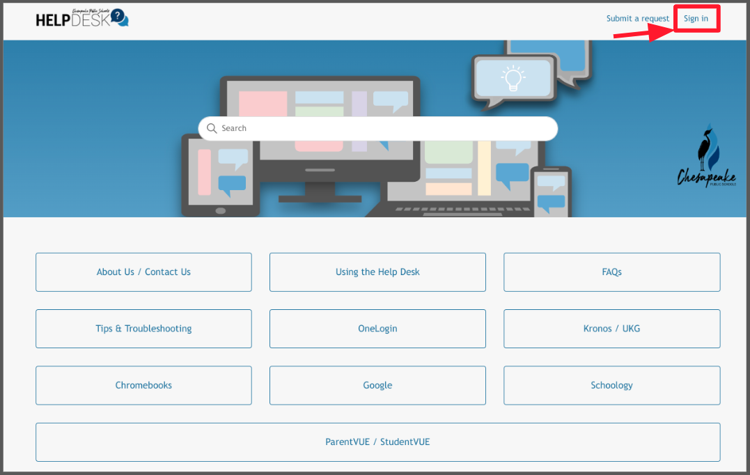 help desk sign in link